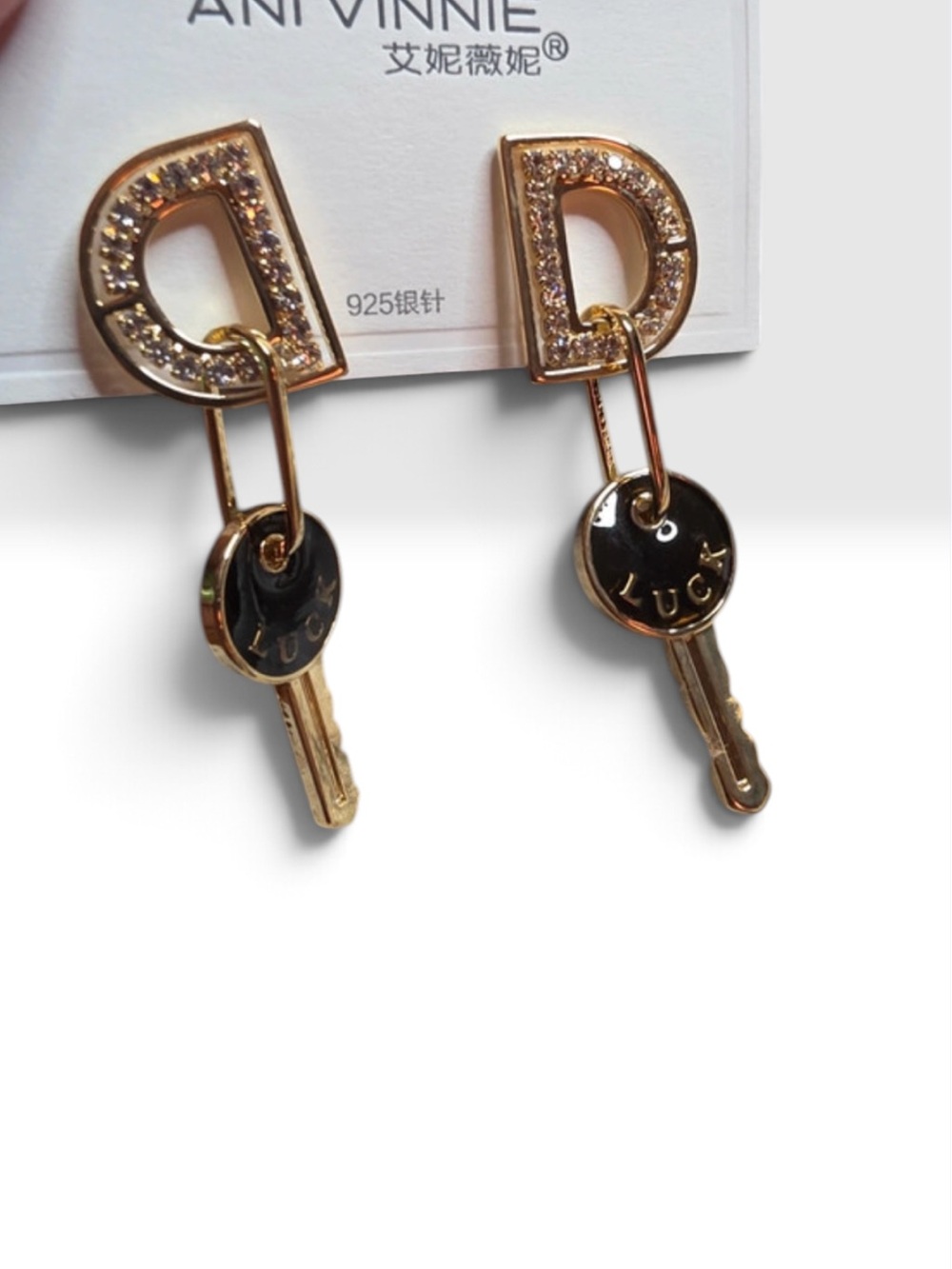 LUCK Gold Key earrings Charm - Women Accessories